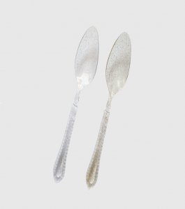 Platinum Plastik Kaşık - Simli
